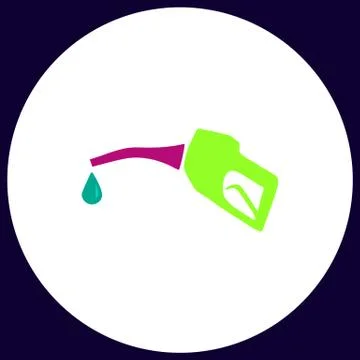 Gasoline pump nozzle computer symbol Stock Illustration