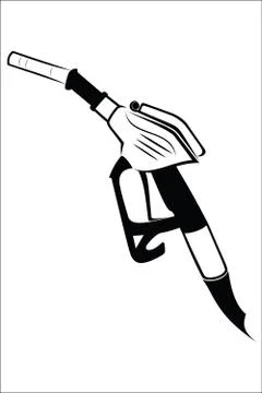 Gasoline pump nozzle Stock Illustration
