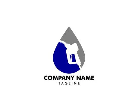 Gasoline Pump Nozzle Logo Template Design Stock Illustration