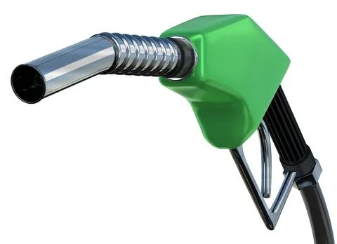 Gasoline pump nozzle side view perspective - 3d illustration Stock Illustration