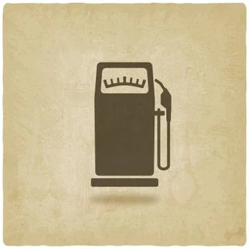 Gasoline pump old background Stock Illustration