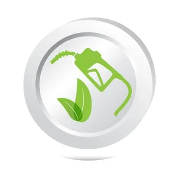 Gasoline pump sign button icon Stock Illustration