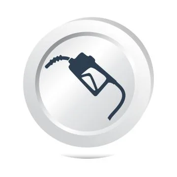 Gasoline pump sign button icon Stock Illustration