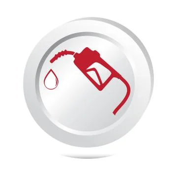 Gasoline pump sign button icon 스톡 일러스트