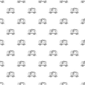 Gasoline railroad tanker pattern vector seamless Illustrazione stock