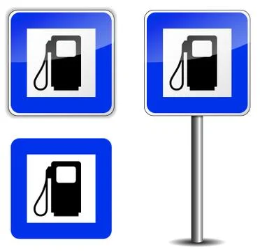 Gasoline roadsign	 Stock Illustration