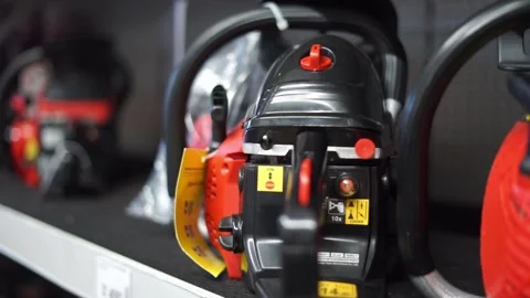 Gasoline saw in a store Stock Footage 259762166