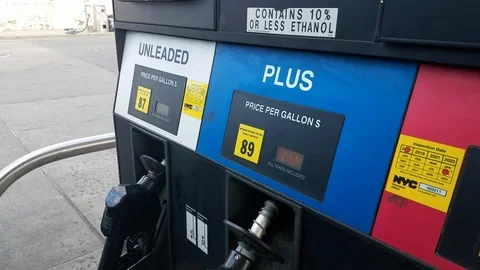 Gasoline Station Pump Stock Footage 87717023