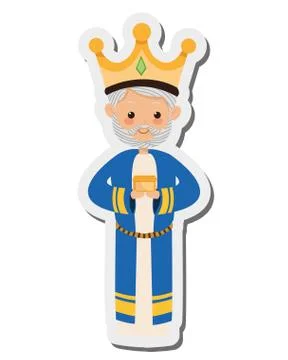 Gaspar magi icon Stock Illustration