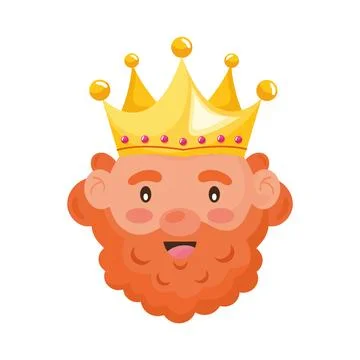 Gaspar wise man head Stock Illustration
