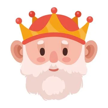 Gaspar wise men head Stock Illustration