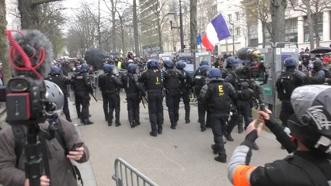 Gassed by the police Stock Footage 128076732