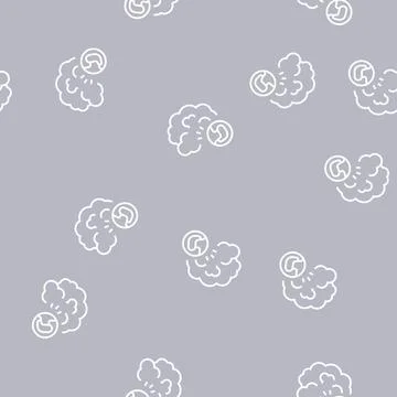 Gassing digestion system line seamless pattern Stock Illustration