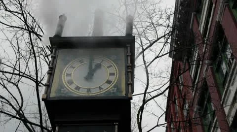 Gastown Steam Clock Stock Footage 10769511