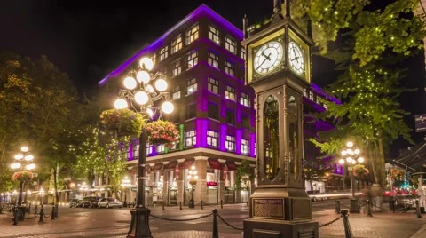 Gastown steam clock 動画素材 63633084