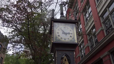 Gastown Steam Clock Stock Footage 204818773