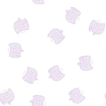 Gastrocolic reflex glyph seamless pattern Stock Illustration