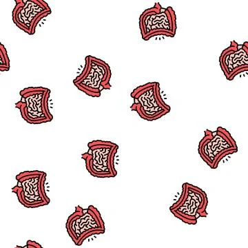 Gastrocolic reflex vector seamless pattern Illustrazione stock