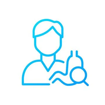 Gastroenterology pixel perfect gradient linear vector icon Ilustração Stock