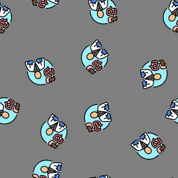 Gastrointestinal doctor vector seamless pattern 库存插图