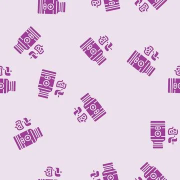 Gastrointestinal medications glyph seamless pattern Illustrazione stock
