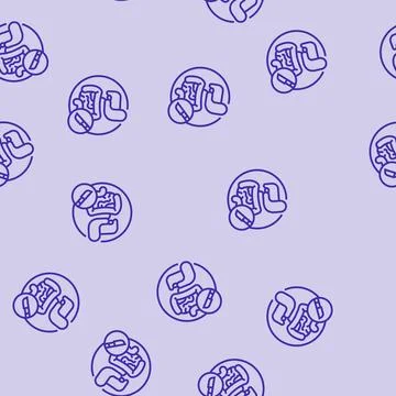 Gastrointestinal surgery line seamless pattern Illustrazione stock
