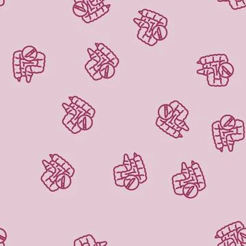 Gastrointestinal surgery line vector seamless pattern イラスト素材