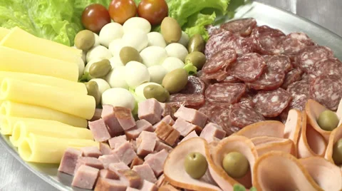 Gastronomy snacks plate Video stock 39656591