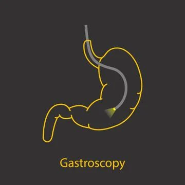 Gastroscopy logo vector icon design Stock Illustration