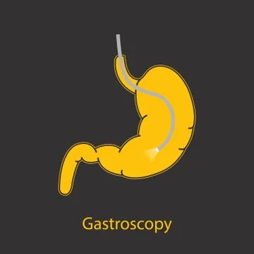Gastroscopy logo vector icon design Stock Illustration