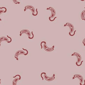 Gastroscopy procedure gastroenterologist glyph vector seamless pattern Illustrazione stock