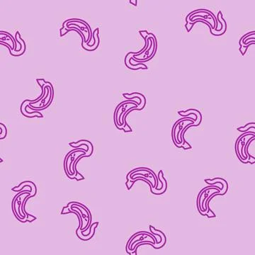 Gastroscopy procedure gastroenterologist line vector seamless pattern Stock Illustration