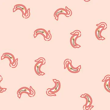Gastroscopy procedure gastroenterologist vector seamless pattern イラスト素材