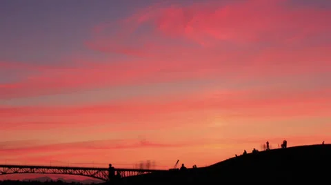 GasworksSilhouette Video stock 24652992