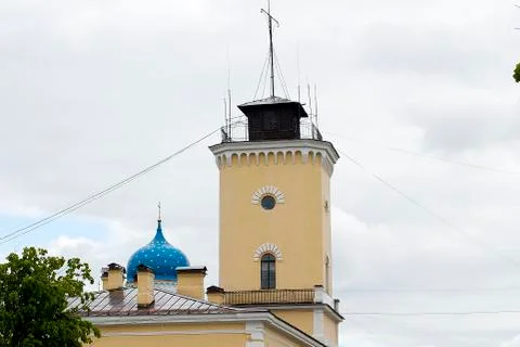Gatchina Fire tower. 2 Stock Photos