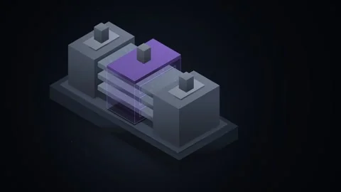 Gate All Around Nanosheet Transistor Switching Current Seamless Loop 動画素材 347071532