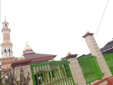 Gate and fence of a mosque building Stock Photos