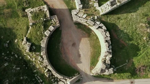 Gate of Arcadia historical monument in Greece Stock Footage 236946202