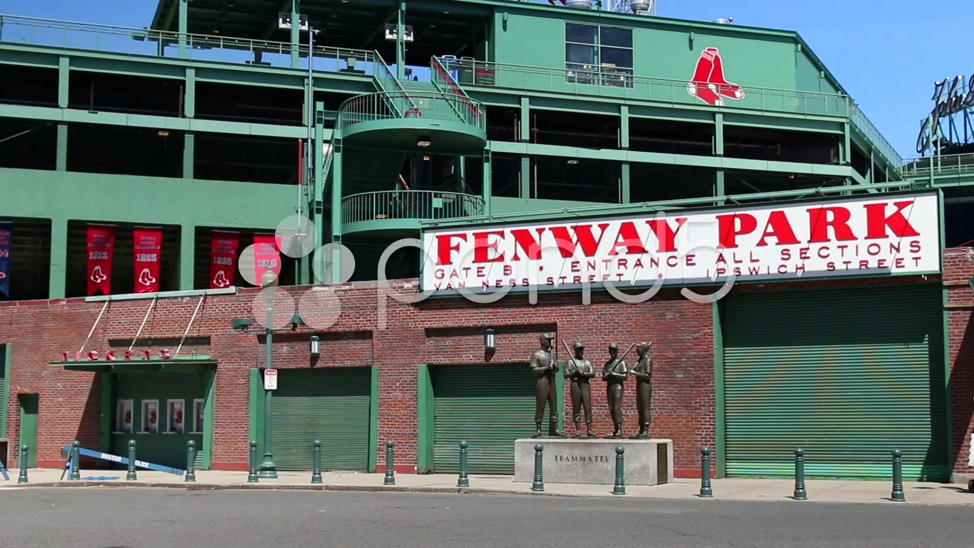 Gate B at Fenway Park in Boston, Stock Video