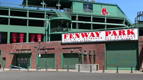 Gate B at Fenway Park in Boston Stock Footage