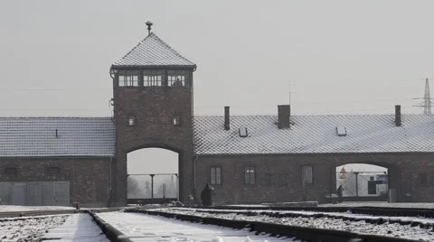 The gate to the camp, prisons in Europe Video stock 60960805
