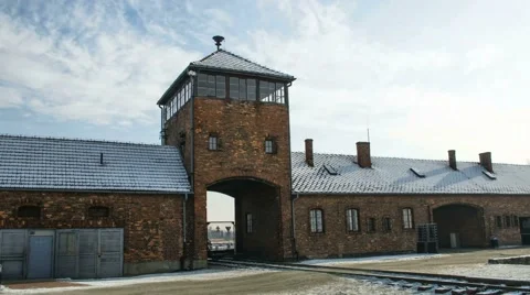 The gate to the camp, prisons in Europe.mp4 loop hyperlapse Video stock 61015726