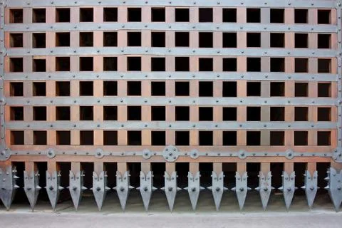 The gate of the castle Foto stock