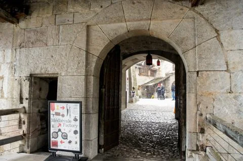 The gate to the castle. Stock Photos