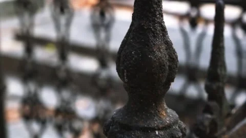 Gate cemetery rise neutral Stock Footage 341771045