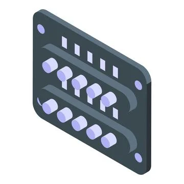 Gate cipher icon, isometric style Ilustración de archivo