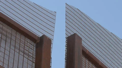 Gate Closing on Border Between the US and Mexico Video stock 60406614