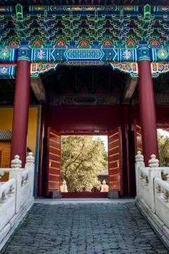 The gate of Confucian Temple Foto stock