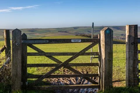 A Gate in the Countryside Foto stock