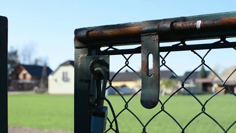 Gate in the courtyard Stock Footage 106765611